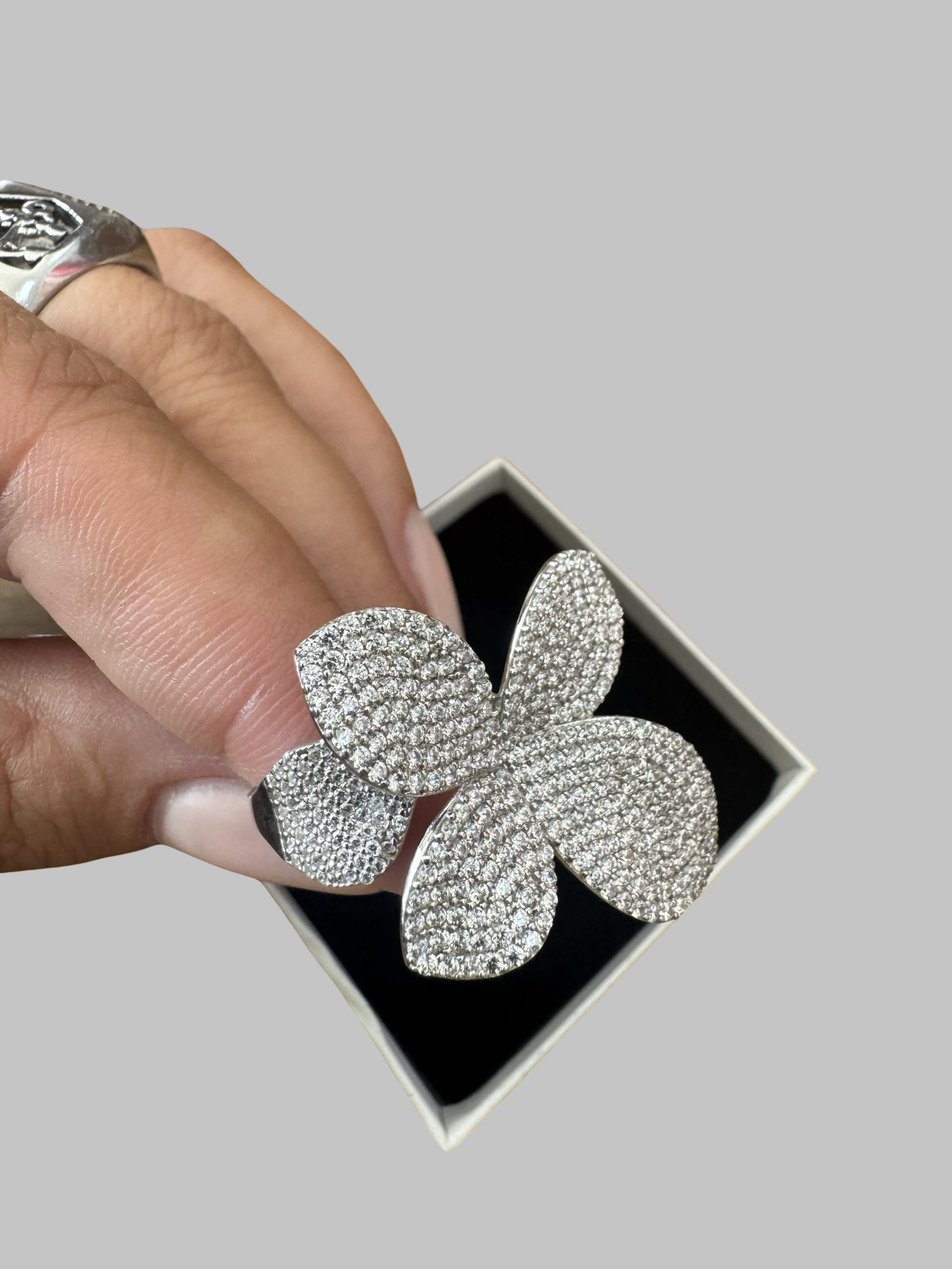 Bijoux fleurs argent