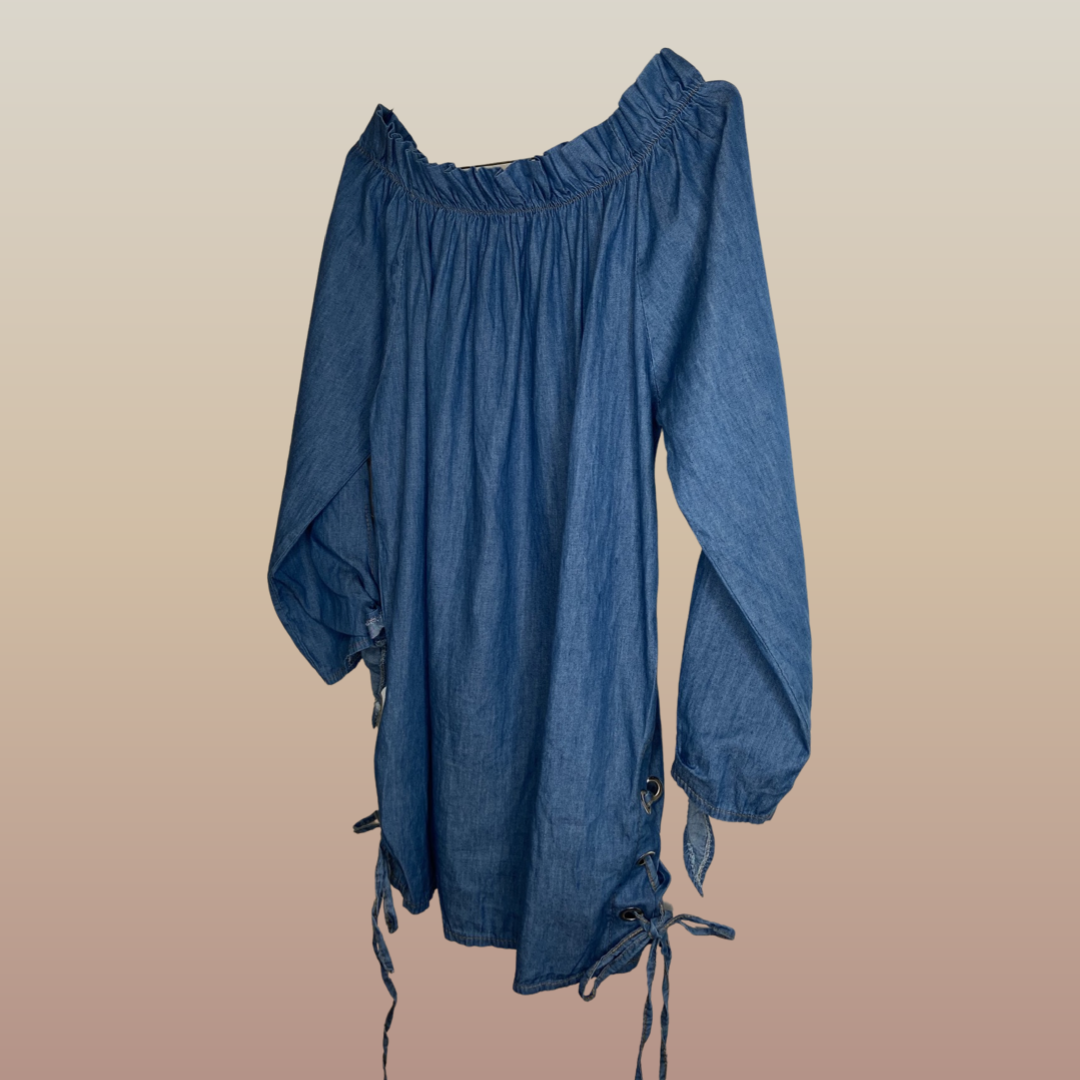 Robe col bateau élastique