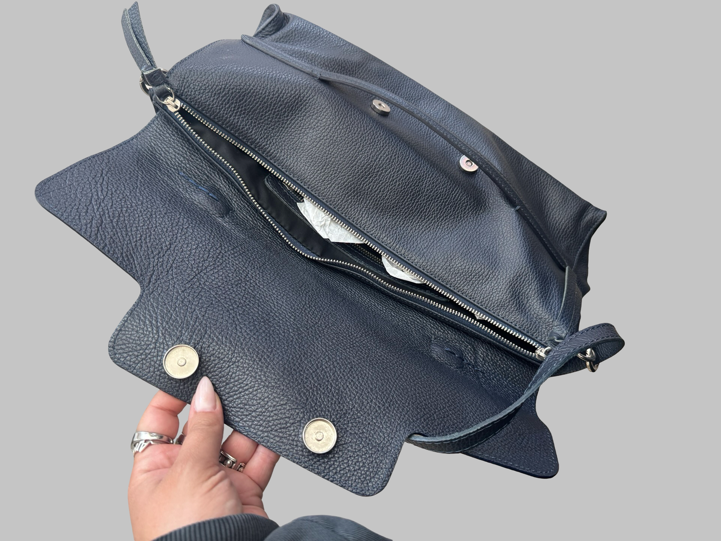 Sac marine en cuir