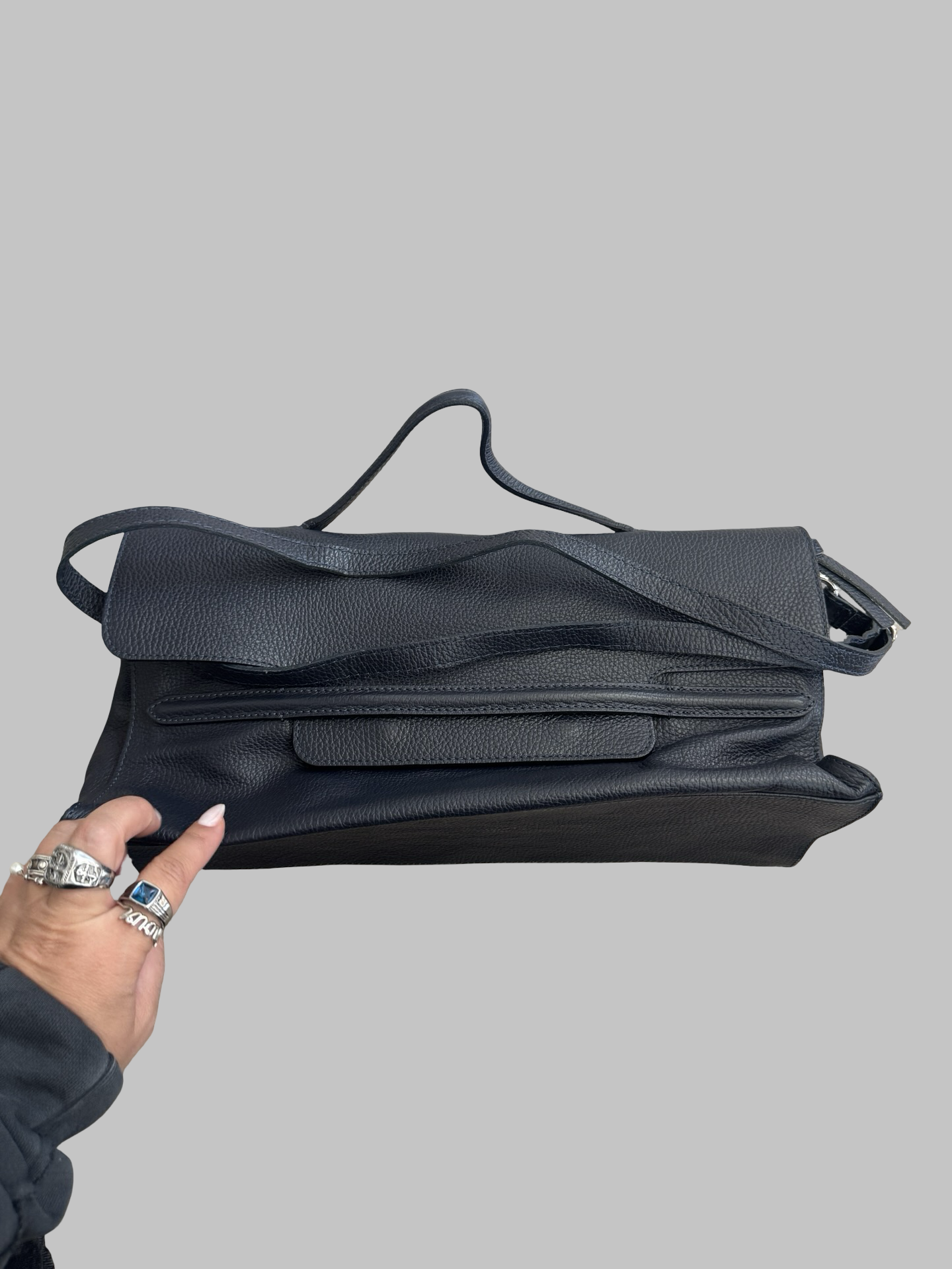 Sac marine en cuir