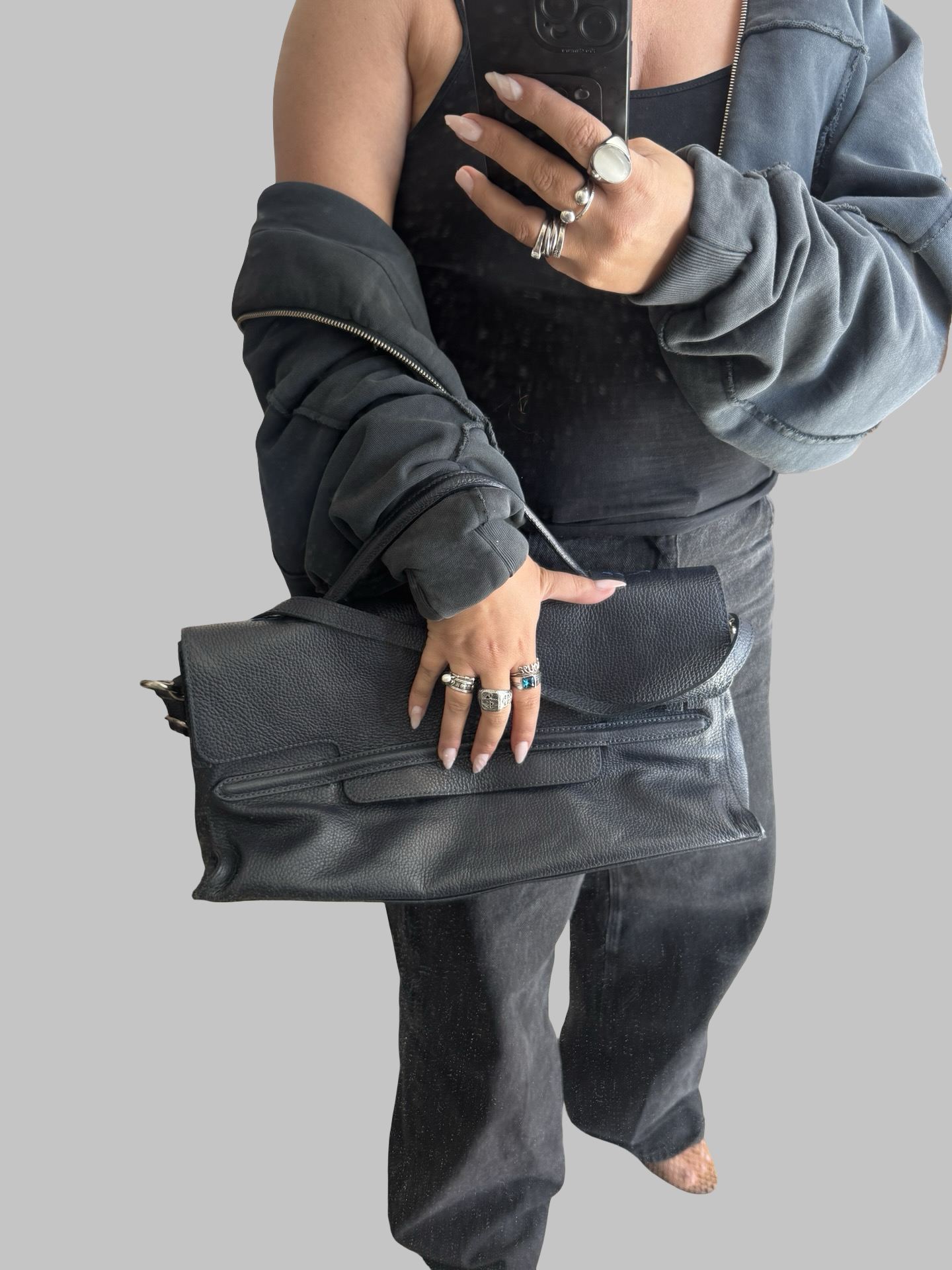 Sac marine en cuir